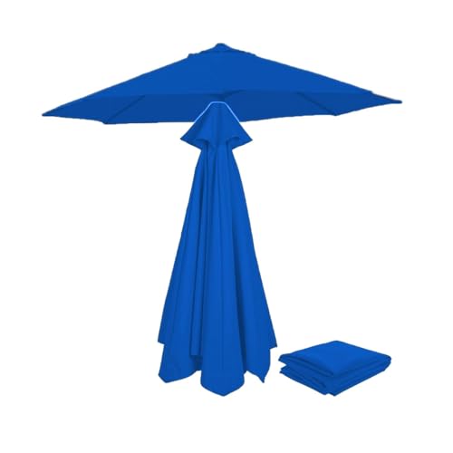 Ersatzdach für Sonnenschirm im Freien, 2,7 m, UV-Schutz 30+, Gartenstoffabdeckung für 8-Streben-Terrassenschirm (Farbe: Schwarz) von YHNNH