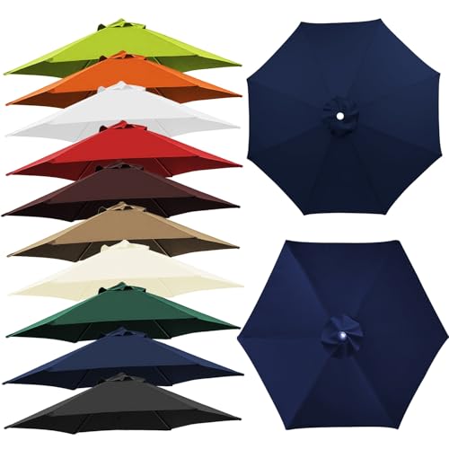 Ersatzdach für Terrassenschirm, UV-schützender, wasserabweisender Stoff, 6- und 8-Arm-Sonnenschirm, obere Abdeckung für Gartenschirme im Freien, passend für 2 m, 2, 2,7 m und 4 m große Schir Ersatzdach für Terrassenschirm, UV-schützender, wasserabweisender Stoff, 6- und 8-Arm-Sonnenschirm, obere Abdeckung für Gartenschirme im Freien, passend für 2 m, 2, 2,7 m und 4 m große Schir von YHNNH