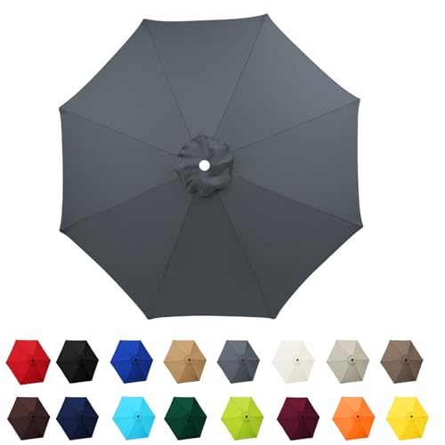 Ersatzdach für Terrassenschirme im Freien, für 2 m, 2, 2,7 m und 3,0 m große Marktschirme, wasserdichter Gartenschirm, Sonnenschutz für Terrassenmöbel Ersatzdach für Terrassenschirme im Freien, für 2 m, 2, 2,7 m und 3,0 m große Marktschirme, wasserdichter Gartenschirm, Sonnenschutz für Terrassenmöbel von YHNNH