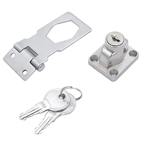 Haspe mit Schlüsselverriegelung – Hochleistungs-Sicherheitsschloss mit Drehknopf for Schutz von Schuppen, Schränken und Türen(ModelC) von YHNNH
