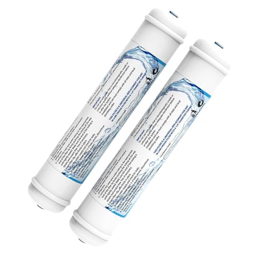 Inline-Wasserfilter, kompatibel mit T33, 1/4-Zoll-Schnellanschlussfilter, Ersatzkartusche, Inline-Filter for Kühlschrank und Eismaschine, Eismaschine(2pack) von YHNNH
