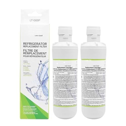Intelligenter Kühlschrank-Wasserfilter, kompatibel mit LT1000P, ADQ747935, Ersatz-Wasserfilter, 2 Packungen von YHNNH