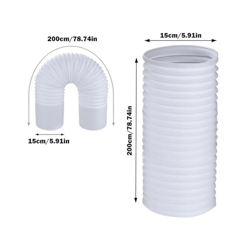 Klimaanlagenschlauch, Abluftschlauch Mit 5,1/5,9 Zoll Durchmesser For Tragbare Klimaanlagen, Abluftschlauch For Tragbare AC-Entlüftung(B 150mmx2m) von YHNNH