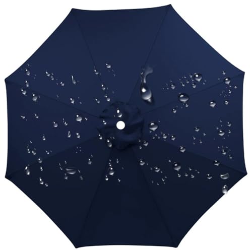 Marineblauer Ersatz-Sonnenschirm-Stoffbezug für 6 8-Rippen-Schirme, 2,7 m 8,9 ft, Gartendach, Sonnenschirmdach, wasserdichte Schattenlösung für den Außenbereich Marineblauer Ersatz-Sonnenschirm-Stoffbezug für 6 8-Rippen-Schirme, 2,7 m 8,9 ft, Gartendach, Sonnenschirmdach, wasserdichte Schattenlösung für den Außenbereich von YHNNH