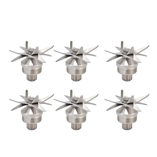 Messer-Eiszerkleinerer mit Edelstahlklingen for Entsafter-Mixer, kompatibel mit TWK, TM 767 800, kompatibel mit JTC, 767 800, Teil for 2-Liter-Behälter 010 767 800 G5200(6pcs) von YHNNH