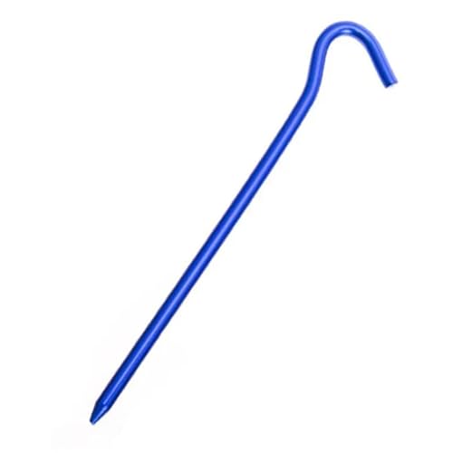 Metallische Bodennägel, 10 Pcs 18cm Zelt Heringe Aluminium Runde Hering Legierung Outdoor Nägel Zubehör(Blue) von YHNNH