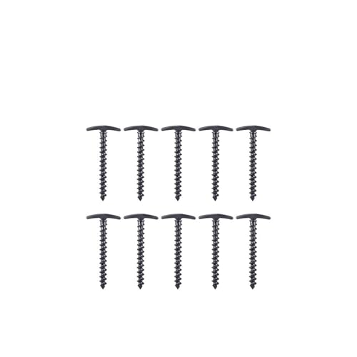 Metallische Bodennägel, 10 Stück Zeltheringe Bodennägel Outdoor Camping Peg Schraube Ankerpfähle Wanderzeltstifte Winddichtes Zeltzubehör 14,5 x 7 cm von YHNNH