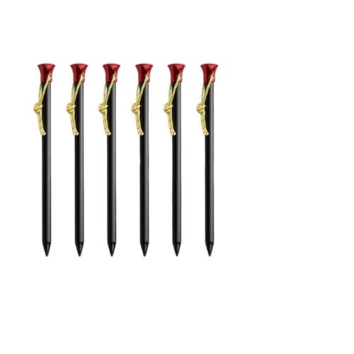 Metallische Bodennägel, 15,5 cm/20 cm Outdoor Ultraleicht Aluminium Legierung Stakes Camping Carbon Fiber Guy Linie Baldachin Seil Nägel Zelt Zubehör(Black) von YHNNH