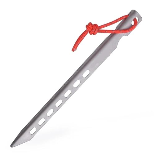 Metallische Bodennägel, 165 mm Zeltheringe aus Titanlegierung, Gartenpfähle for Überdachungen im Hof, robuster Bodennagel mit reflektierender Kordel, Hängematten-Camping Metallische Bodennägel, 165 mm Zeltheringe aus Titanlegierung, Gartenpfähle for Überdachungen im Hof, robuster Bodennagel mit reflektierender Kordel, Hängematten-Camping von YHNNH