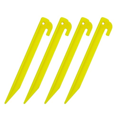 Metallische Bodennägel, 4 Stück Zeltheringe Kunststoff-Zeltpfähle for Sandstrandzelt Leichte Sicherheitsmaterialien 19 cm Länge Outdoor Camping Wandern von YHNNH