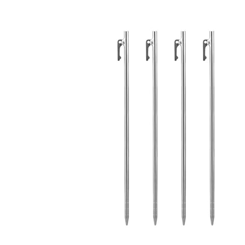 Metallische Bodennägel, 6Pcs Titan Legierung Heavy Duty Zelt Heringe Outdoor Camping Stakes Robust Baldachin Nägel Boden Pins(35cm 4pcs) von YHNNH