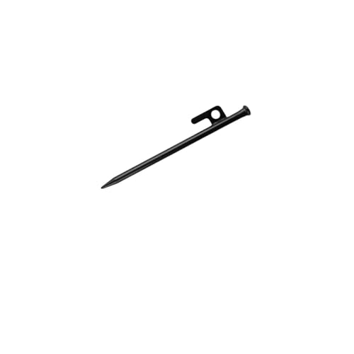 Metallische Bodennägel, Outdoor Verdickter und verlängerter Bodennagel Camping Winddichter Fester Nagelüberdachung Strand Großes Zelt Kohlenstoffstahl(Black,30cm) von YHNNH