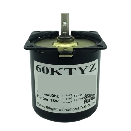 Permanentmagnet-Synchrongetriebemotor AC, kompatibel mit Bringsmart, 110–220 V, kleiner Motor mit hohem Drehmoment, 60KTYZ CW/CCW(110V 5rpm) von YHNNH