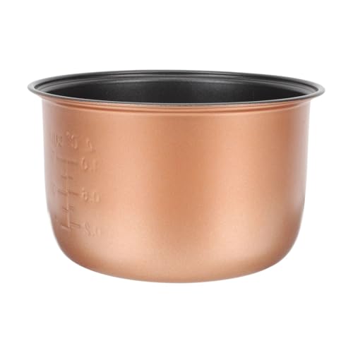 Reiskocher Liner Ersatz Topf For Innen Legierung Innen Aluminium Antihaft Kochen Container Zubehör Ersetzen Kuchen(Golden18.5X18.5CM) von YHNNH