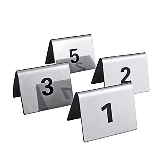 Schreibtisch-Schild, Metall-Nummernschilder, einfach zu stapeln, doppelseitige Tischkarten, for Party-Bankett-Service, Bars, Hotels(100pcs) von YHNNH
