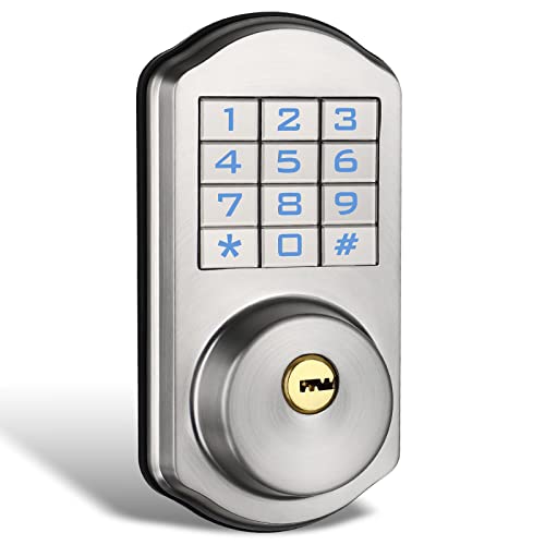 Smart Door Handle 2-in-1-Tastatur-Türschloss mit mechanischem Schlüssel, hintergrundbeleuchteter elektronischer digitaler Tastatur, einfach zu installierendes schlüsselloses Türschloss Smart Door Handle 2-in-1-Tastatur-Türschloss mit mechanischem Schlüssel, hintergrundbeleuchteter elektronischer digitaler Tastatur, einfach zu installierendes schlüsselloses Türschloss von YHNNH