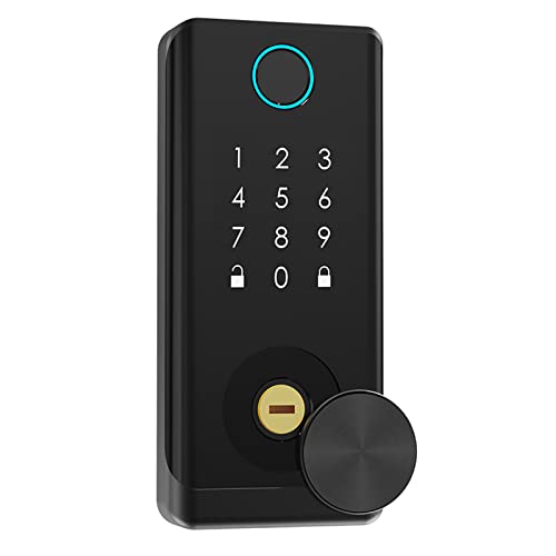 Smart Door Handle 5-in-1-Smart-Türschloss mit biometrischem Fingerabdruck und schlüssellosem Zugang, Schlüsseln, IC-Karte, Touchscreen-Tastatur, APP-Steuerung, automatischer Verriegelung Smart Door Handle 5-in-1-Smart-Türschloss mit biometrischem Fingerabdruck und schlüssellosem Zugang, Schlüsseln, IC-Karte, Touchscreen-Tastatur, APP-Steuerung, automatischer Verriegelung von YHNNH