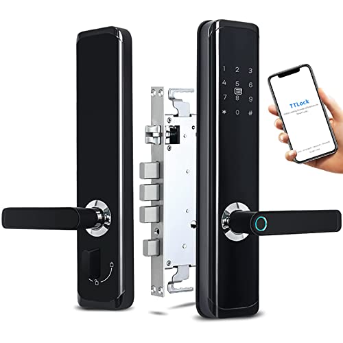 Smart Door Handle Intelligentes schlüsselloses Türschloss mit Bluetooth und Fingerabdruckschloss for Haus, Wohnung, Büro – Minimalistische intelligente Türschlösser von YHNNH