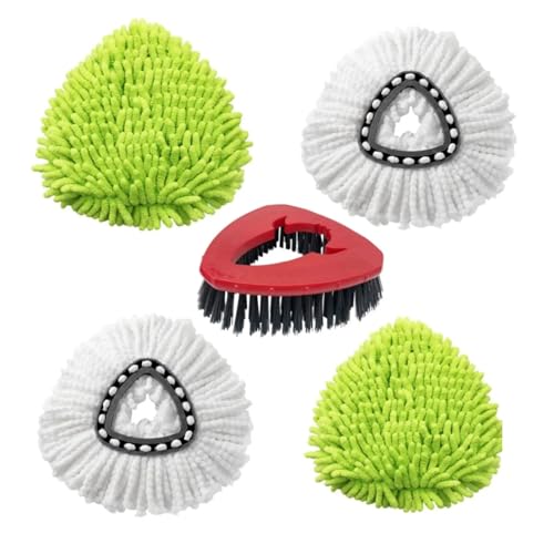 Spin Mop-Kopf Mit Bodenschrubber Und Chenille-Staubtuch, Kompatibel Mit Vileda, Ersatz-Mop-Nachfüllung(B) von YHNNH
