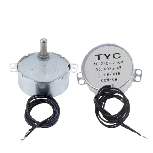 Stabiler Synchronmotor 5-6 U/min Pro TYC-50 AC 220 V 12 V 50/60 Hz Drehmoment 4KGF.CM 4 W CW/CCW Mikrowellen-Drehteller For Elektrischen Ventilator(AC 12V) von YHNNH