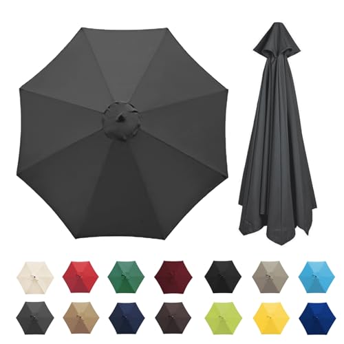 Universal-Ersatzdach für Terrassenschirm, 6 8 Rippen, 2,7 m, 3,0 m, beige, Sonnenschirmabdeckung für Outdoor-Schirm, wasserdichter Ersatzschirmstoff von YHNNH