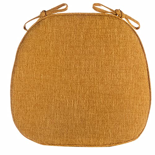 YHNNH， 1 Stück Küchenstuhlkissen mit Bändern, Esszimmerstuhlkissen, Stuhlpolster for Esszimmerstühle aus Memory-Schaum, U-förmiges Stuhlkissen for Esszimmerstühle(Yeow) von YHNNH