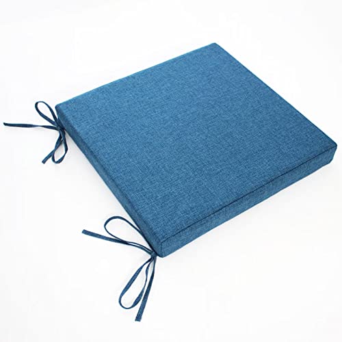 YHNNH， 1 Stück Sitzpolster for Esszimmerstühle, Stuhlkissen for Esszimmerstühle, Sitzpolster for Küchenstühle, verformungsfreie Stuhlkissenpolster mit Bändern(Bue,40x40x3cm) von YHNNH