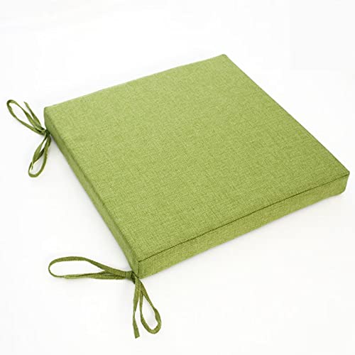 YHNNH， 1 Stück Sitzpolster for Esszimmerstühle, Stuhlkissen for Esszimmerstühle, Sitzpolster for Küchenstühle, verformungsfreie Stuhlkissenpolster mit Bändern(Green,45x45x5cm) von YHNNH