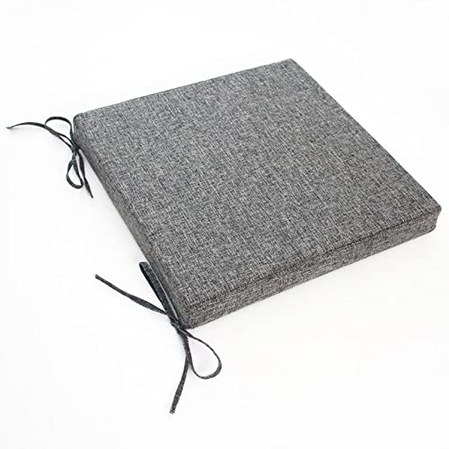 YHNNH， 1 Stück Sitzpolster for Esszimmerstühle, Stuhlkissen for Esszimmerstühle, Sitzpolster for Küchenstühle, verformungsfreie Stuhlkissenpolster mit Bändern(Grey,45x45x5cm) von YHNNH