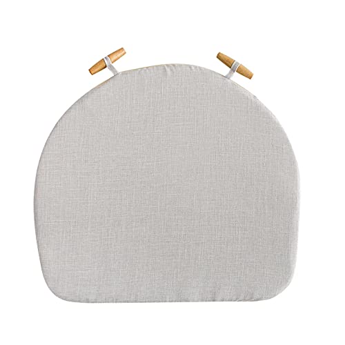 YHNNH， 1 Stück Stuhlkissen for Esszimmerstühle in U-Form, Sitzkissen for Küchenstuhl mit hübschen Holzbändern, individuelle Stuhlpolster for Esszimmerstühle(Offwhite) von YHNNH