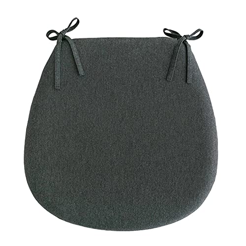 YHNNH， 1 Stück Stuhlkissen for Esszimmerstühle mit Bändern, Stuhlpolster und Kissen for Esszimmerstühle, dicke Sitzpolster for Küchenstühle, Küchenstuhl mit verformungshemmendem Memory-Schaum(Charcoa) von YHNNH