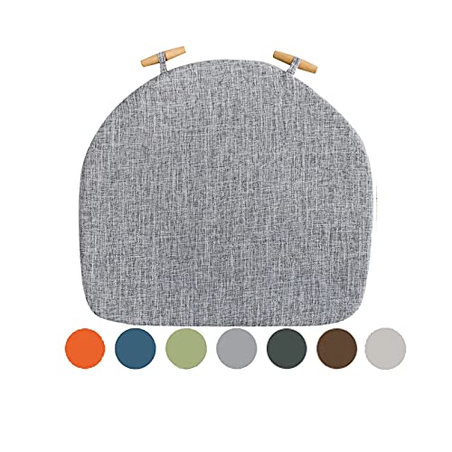 YHNNH， 1 Stück waschbare Sitzkissen for Küchenstühle, Esszimmerstuhlpolster mit abnehmbarem Bezug, strapazierfähiges Sitzkissen mit Design, ganzjährig verwendbar(Grey) von YHNNH