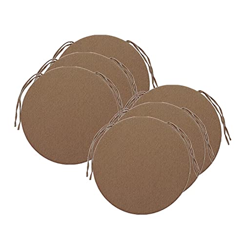 YHNNH， 2 Stück Sitzkissen for Küchenstühle rund, Stuhlpolster for Esszimmerstühle, individuelle Stuhlpolster for Esszimmerstühle, Sitzpolster for Esszimmer mit abnehmbarem Bezug(Brown) von YHNNH