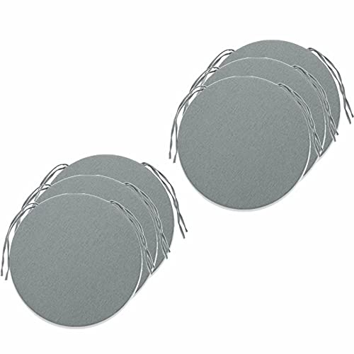 YHNNH， 2 Stück Sitzkissen for Küchenstühle rund, Stuhlpolster for Esszimmerstühle, individuelle Stuhlpolster for Esszimmerstühle, Sitzpolster for Esszimmer mit abnehmbarem Bezug(Grey) von YHNNH