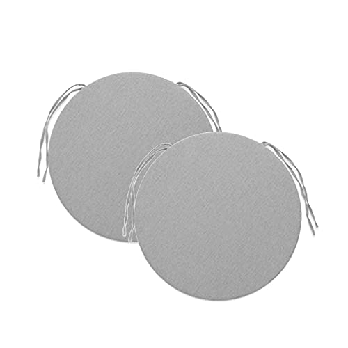 YHNNH， 2 Stück Sitzkissen for Küchenstühle rund, Stuhlpolster for Esszimmerstühle, individuelle Stuhlpolster for Esszimmerstühle, Sitzpolster for Esszimmer mit abnehmbarem Bezug(Ight Grey) von YHNNH