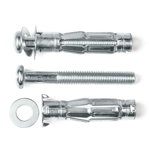 YHNNH, 3 STK, M4 M5 M6 M8 Hohlwandanker Gipskarton-Dehnschraube Flugzeugrohr Hohlwandanker Dübel Metall-Dehnschraube(M6X65) von YHNNH
