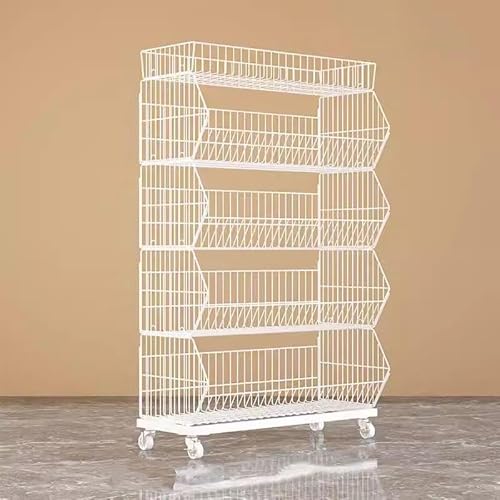 YHNNH, 5-lagiger, platzsparender Artikelständer for die Präsentation auf dem Bauernmarkt/Laden/Apotheke, einfach zu montieren(White 5 Tier,L(90cm/35in)) von YHNNH