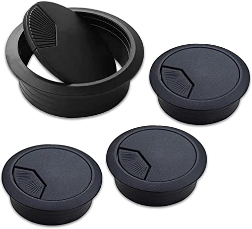 YHNNH, 60 mm Kabeldurchführung for den Schreibtisch, 4-tlg. schwarze Kabeldurchführung for den Schreibtisch, Kabelführung for den Schreibtischtisch for Zuhause und das Büro, Tischoberflächen-Anschluss YHNNH, 60 mm Kabeldurchführung for den Schreibtisch, 4-tlg. schwarze Kabeldurchführung for den Schreibtisch, Kabelführung for den Schreibtischtisch for Zuhause und das Büro, Tischoberflächen-Anschluss von YHNNH