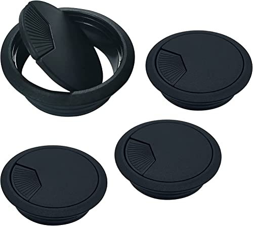 YHNNH, 60 mm Kabeldurchführung for den Schreibtisch, 4-tlg. schwarze Kabeldurchführung for den Schreibtisch, Kabelführung for den Schreibtischtisch for Zuhause und das Büro, Tischoberflächen-Anschluss YHNNH, 60 mm Kabeldurchführung for den Schreibtisch, 4-tlg. schwarze Kabeldurchführung for den Schreibtisch, Kabelführung for den Schreibtischtisch for Zuhause und das Büro, Tischoberflächen-Anschluss von YHNNH