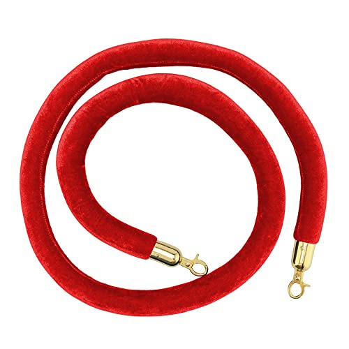 YHNNH, Absperrseil/Absperrseile zur Kontrolle der Menschenmenge, Hängendes Absperrseil for VIP-Warteschlangen, mit Haken, for Partykinos/(Red,0.9M/36Inch/3Ft) von YHNNH