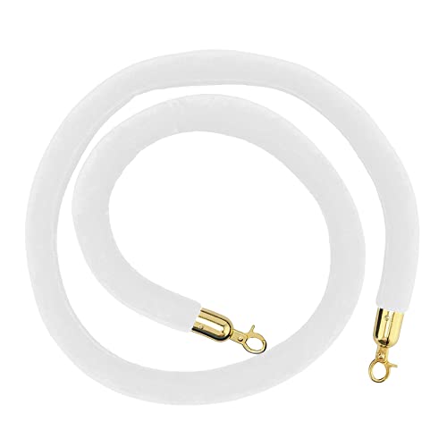 YHNNH, Absperrseil/Absperrseile zur Kontrolle der Menschenmenge, Hängendes Absperrseil for VIP-Warteschlangen, mit Haken, for Partykinos/(White,2.2M/86.6Inch/7.2Ft) von YHNNH