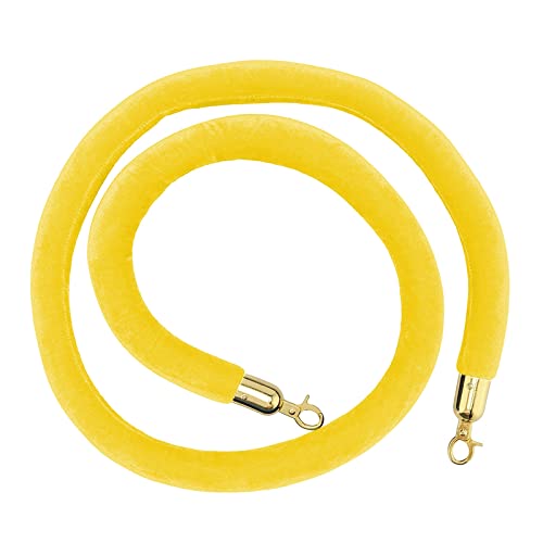 YHNNH, Absperrseil/Absperrseile zur Kontrolle der Menschenmenge, Hängendes Absperrseil for VIP-Warteschlangen, mit Haken, for Partykinos/(Yellow,1.7M/67Inch/5.6Ft) von YHNNH
