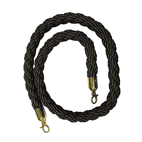 YHNNH, Absperrseile mit Haken, Hochleistungs-Warteschlangen-VIP-Pfosten-Drehseil, for Weexhibition-Ticketschalter, Crowd Control/(Black,0.9M/36Inch/3Ft) von YHNNH