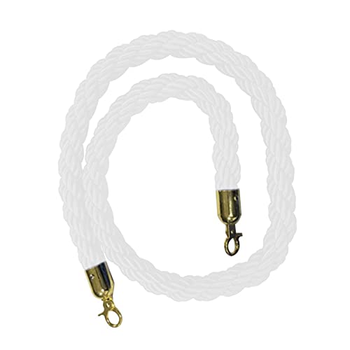 YHNNH, Absperrseile mit Haken, Hochleistungs-Warteschlangen-VIP-Pfosten-Drehseil, for Weexhibition-Ticketschalter, Crowd Control/(White,0.9M/36Inch/3Ft) von YHNNH