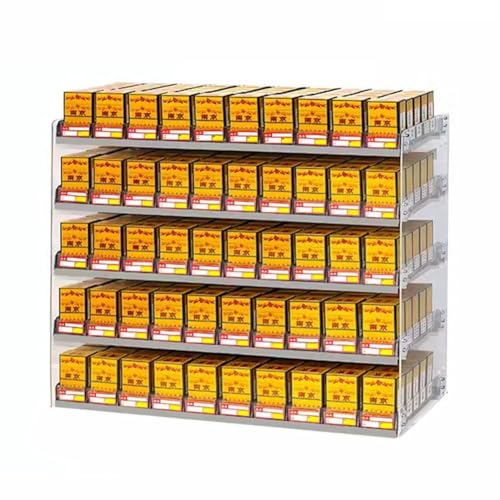 YHNNH, Acryl-Einzelhandelsvitrine, Zigarettenständer, Süßigkeitenschrank, zusammengebauter Vitrine-Organizer for Geschäft, 5 Ebenen(70x16x63cm) von YHNNH