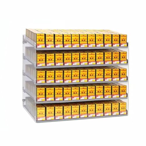 YHNNH, Acryl-Einzelhandelsvitrine, Zigarettenständer, Süßigkeitenschrank, zusammengebauter Vitrine-Organizer for Geschäft, 5 Ebenen(70x29x69cm) von YHNNH