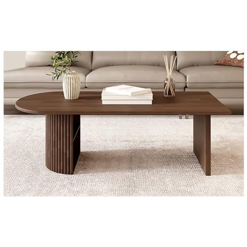 YHNNH, Großer Couchtisch aus massivem Holz, mit Stauraum, stabilen Beinen – ideal for das Wohnzimmer(A) von YHNNH