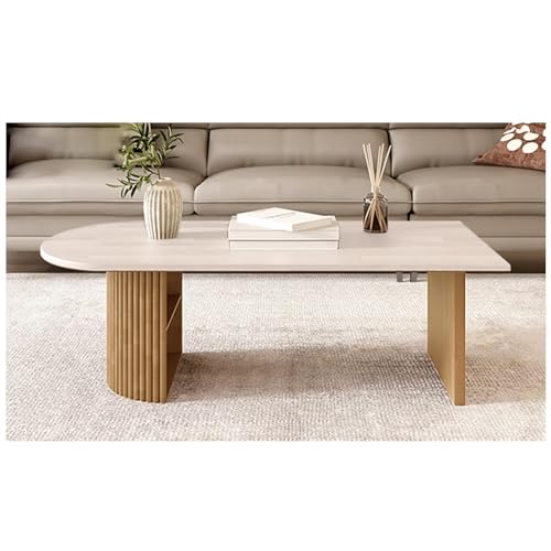 YHNNH, Großer Couchtisch aus massivem Holz mit Stauraum – 39,3 Zoll großer Beistelltisch – Oberfläche, Set mit stabilen Beinen – ideal for das Wohnzimmer(C) von YHNNH