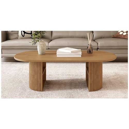YHNNH, Großer Couchtisch aus massivem Holz mit Stauraum – 39,3 Zoll großer Beistelltisch – Oberfläche, Set mit stabilen Beinen – ideal for das Wohnzimmer(E) von YHNNH