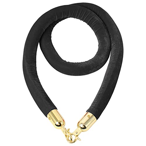 YHNNH, Industrielles Absperrseil mit Baumwollkern, Sicherheits-Absperrseil for Aufhängen for die Kontrolle von Menschenmengen bei Partys auf dem roten Teppich,(Black,Length 2.2M/7.2Ft/86.6In) von YHNNH